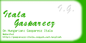 itala gasparecz business card